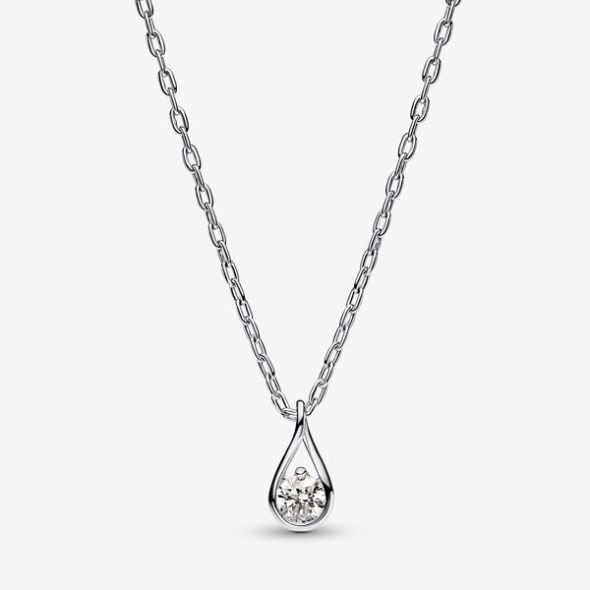 Colier Pandora România Brilliance Lab-created 0,15 Ct Tw Diamante Pandantiv