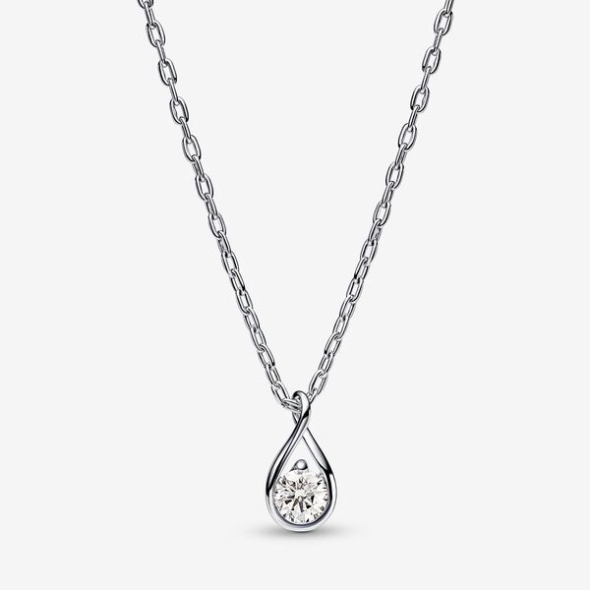 Colier Pandora România Brilliance Lab-created 0,25 Ct Tw Diamante Pandantiv