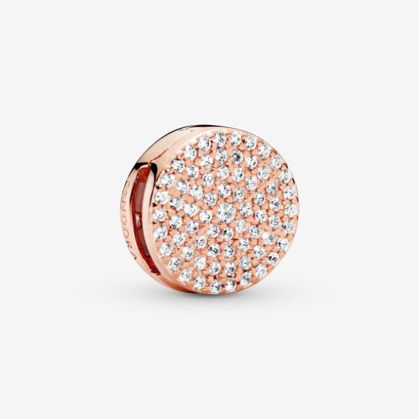 Farmec Rotund Pave Pandora România Placat Cu Aur Roz