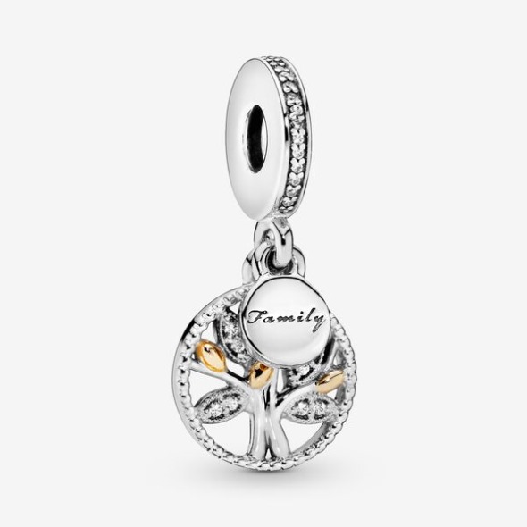 Arbore Genealogic Strălucitor Dangle Charm Pandora România Two-tone