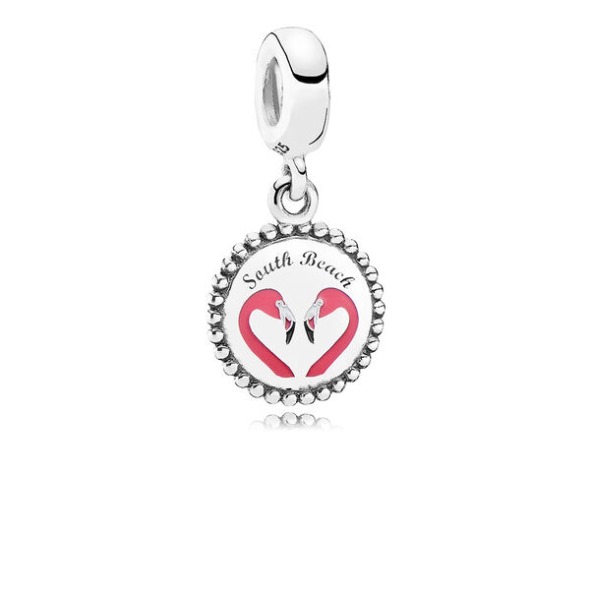 South Beach Flamingo Dangle Charm Mixed Email Pandora România