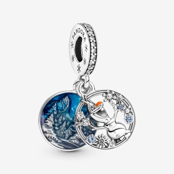 Disney Frozen Snow Olaf Double Dangle Charm Pandora România