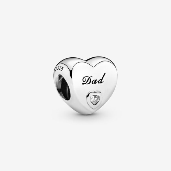 Dad Heart Charm Pandora România