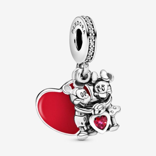 Disney Mickey Mouse Minnie Mouse Love Dangle Charm Pandora România