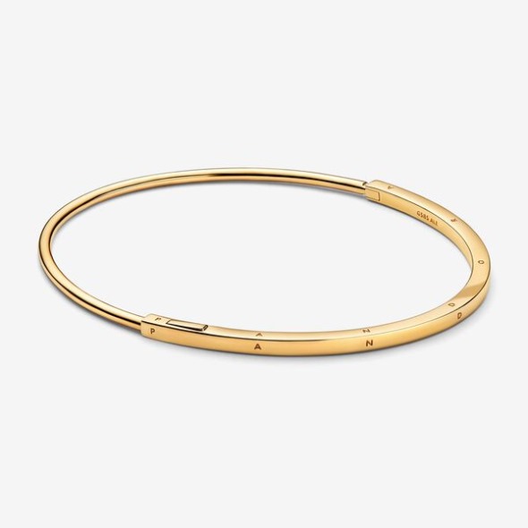 Pandora România Signature I-d Bangle Gold