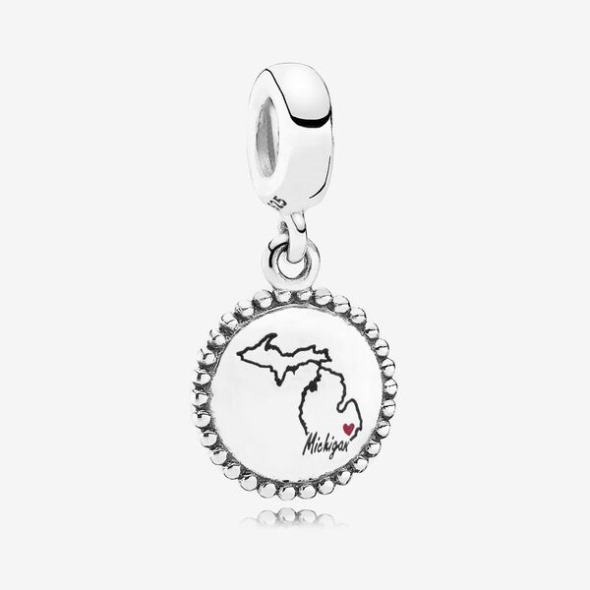Michigan State Heart Charm Pandora România