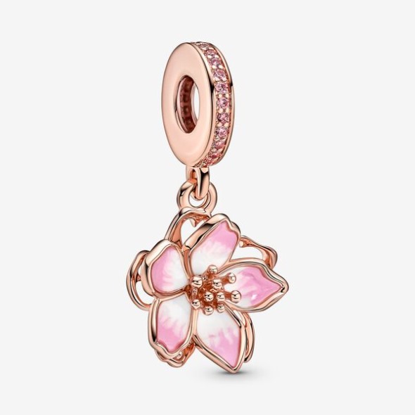 Cherry Blossom Dangle Charm Pandora România