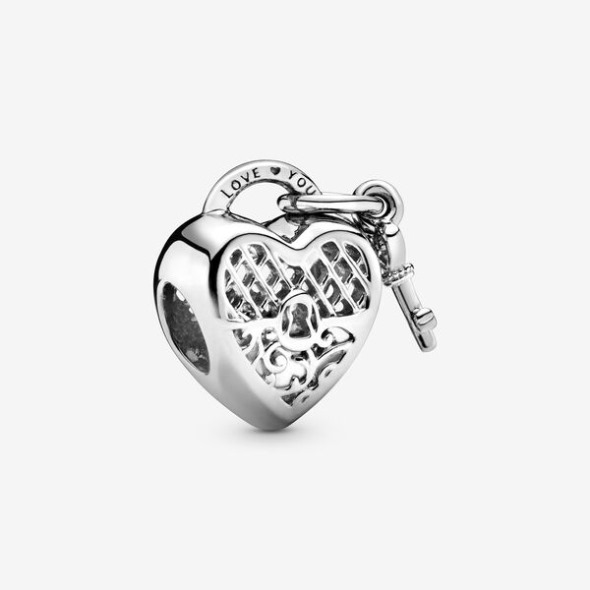 Te Iubesc Inima Lacăt Lacăt Pandora România Argint Sterling