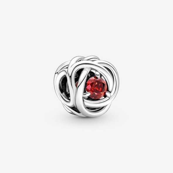 Iulie True Red Eternity Circle Charm Pandora România