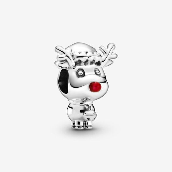 Red Nose Reindeer Charm Pandora România