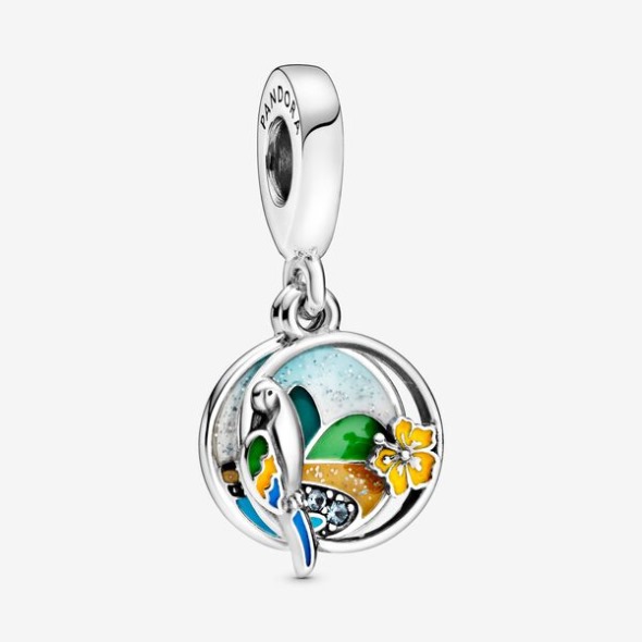 Brazil Beach Parrot Dangle Charm Pandora România