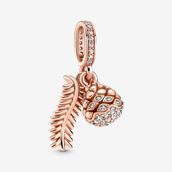 Sparkling Pine Cone Dangle Charm-final Sale Pandora România