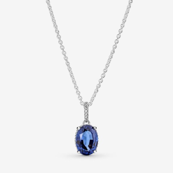 Sparkling Statement Halo Pendant Necklace Pandora România