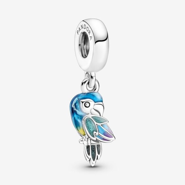 Jungle Paradise Parrot Dangle Charm Pandora România