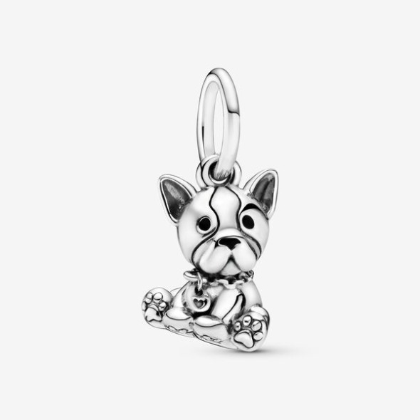 Buldog Puppy Dog ​​dangle Charm Pandora România