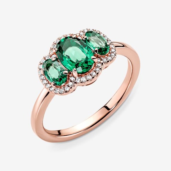 Three Stone Vintage Ring Pandora România