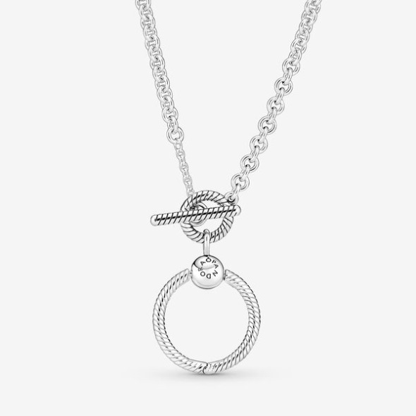 Pandora România Moments O Pendant T-bar Necklace