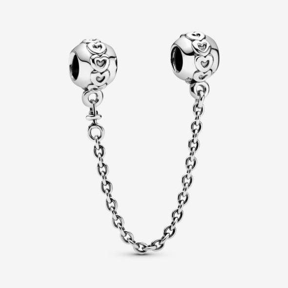 Band Of Hearts Safety Chain Charm Pandora România