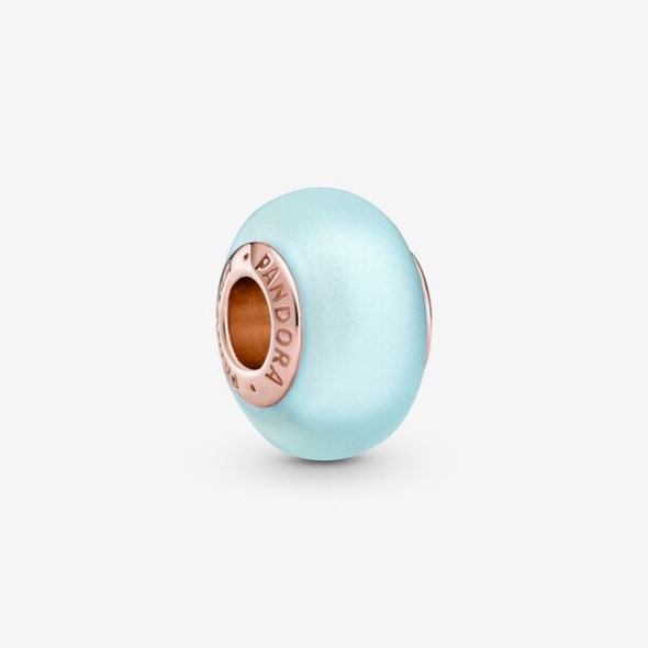 Charm Din Sticla De Murano Albastru Mat Pandora Romania