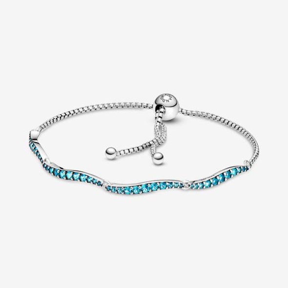 Blue Wavy Slider Bracelet-final Sale Pandora România