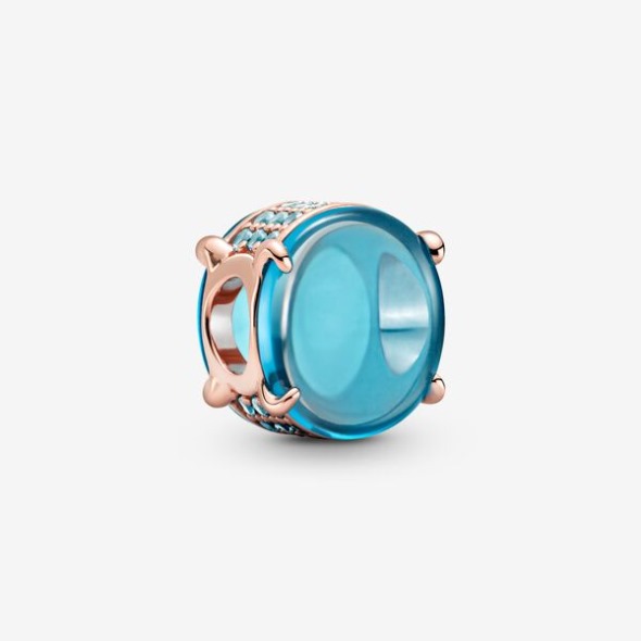 Blue Oval Cabochon Charm-final Sale Pandora România