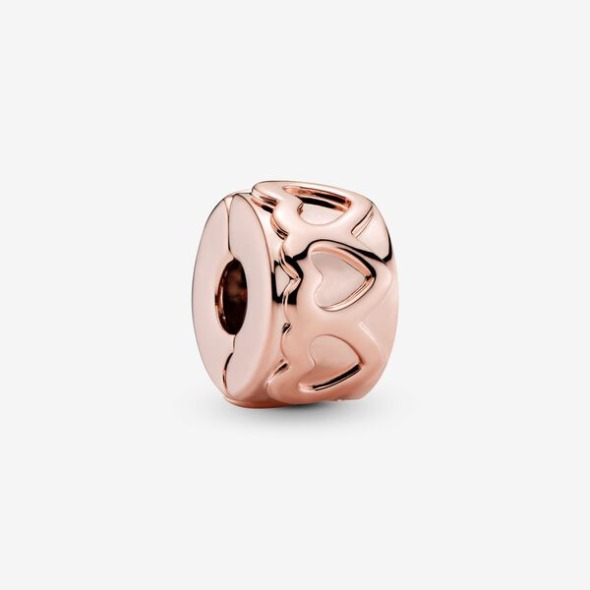 Breloc Clip Band Of Hearts Pandora România Placat Cu Aur Roz