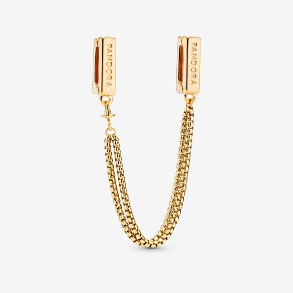 Lant Siguranta Clip Charm-final Vanzare Pandora Romania Placat Cu Aur