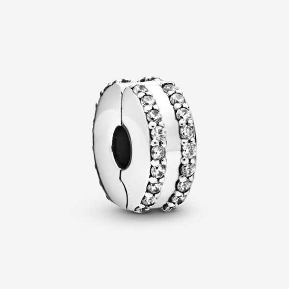 Dublu Căptușit Pave Clip Charm Pandora România