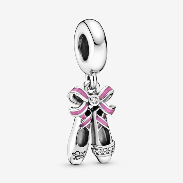Balerine Roz Dangle Charm Pandora România