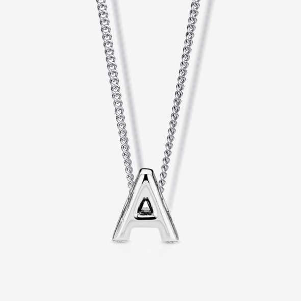 Letter A Initial Necklace Set Pandora România