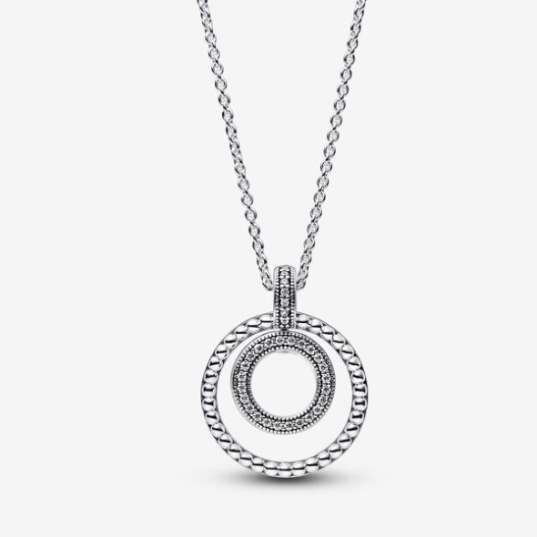 Pandora România Signature Pave Beads Pendant Necklace