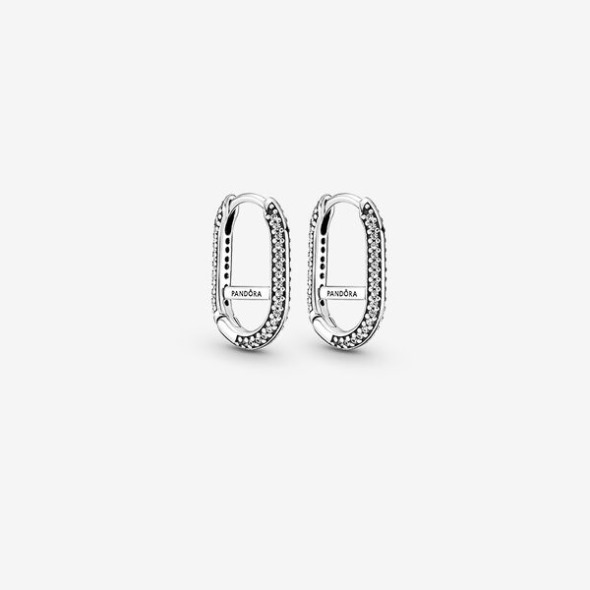 Pandora România Me Pave Link Earring Set