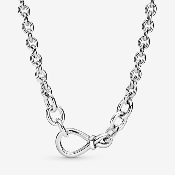 Chunky Infinity Knot Chain Necklace Pandora România