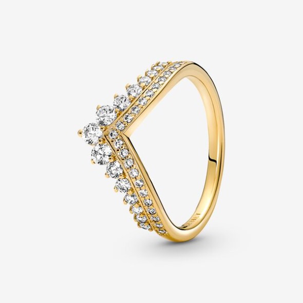 Pandora România Timeless Wish Tiara Inel Placat Cu Aur