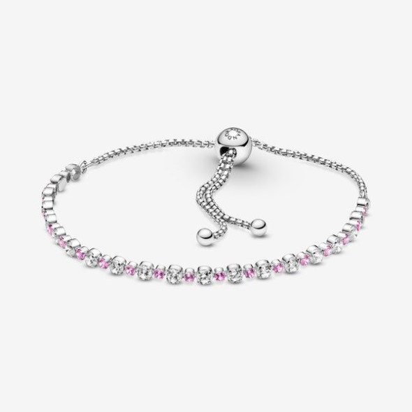 Bratara Glisanta Roz Clear Sparkle Pandora Romania