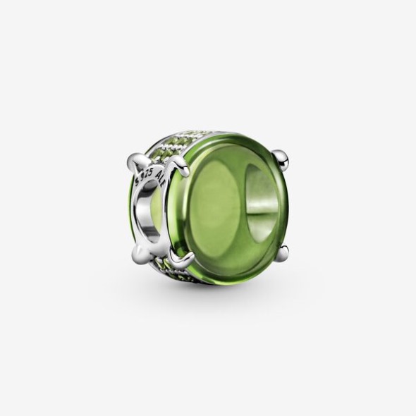 Green Oval Cabochon Charm-final Sale Pandora România