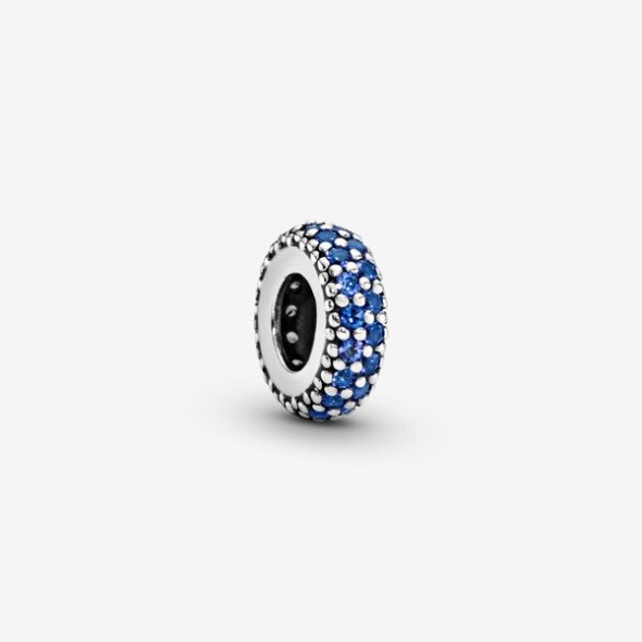 Blue Sparkle Spacer Charm Pandora România