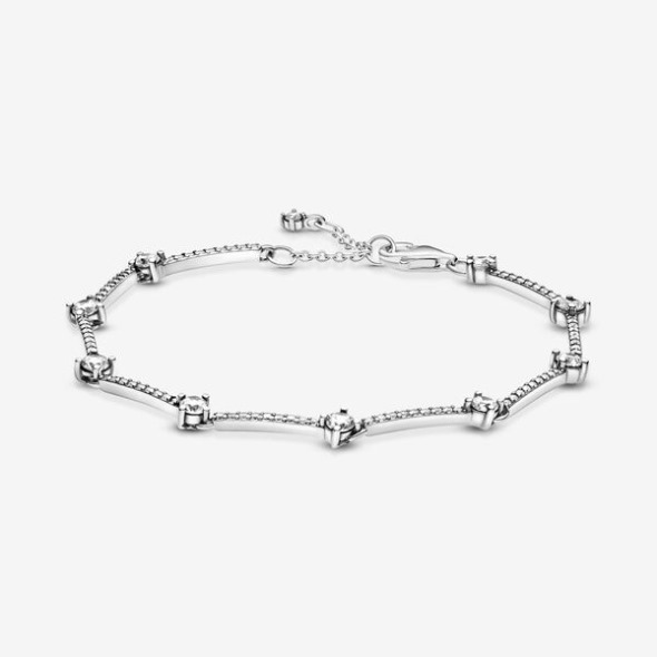 Brățară Pave Bars Spumante Pandora România Argint Sterling