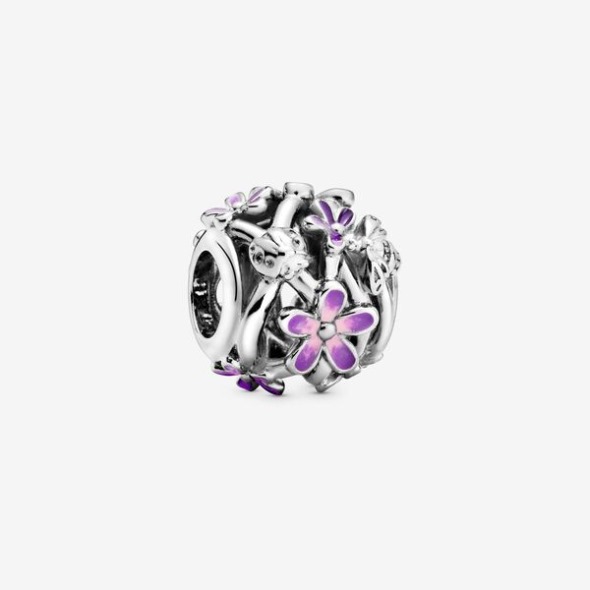 Openwork Purple Daisy Charm Pandora România