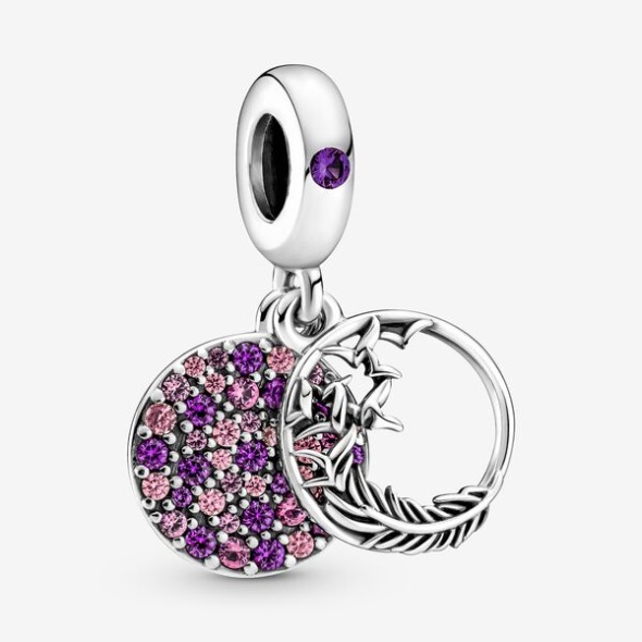 Pave Feather Dangle Charm Pandora România