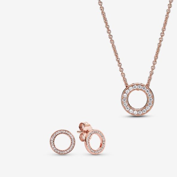 Set Cadou Bijuterii Cerc Spumante Pave Pandora România