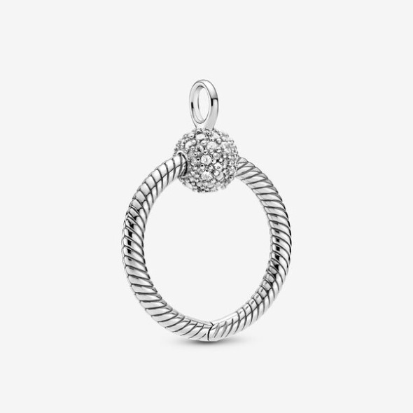 Pandora România Moments Small Pave O Pendant