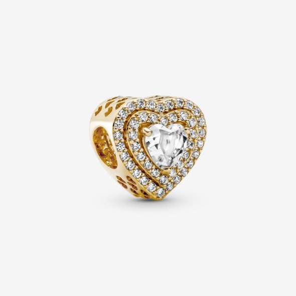 Farmec De Inimi Nivelate Strălucitoare Pandora România Gold