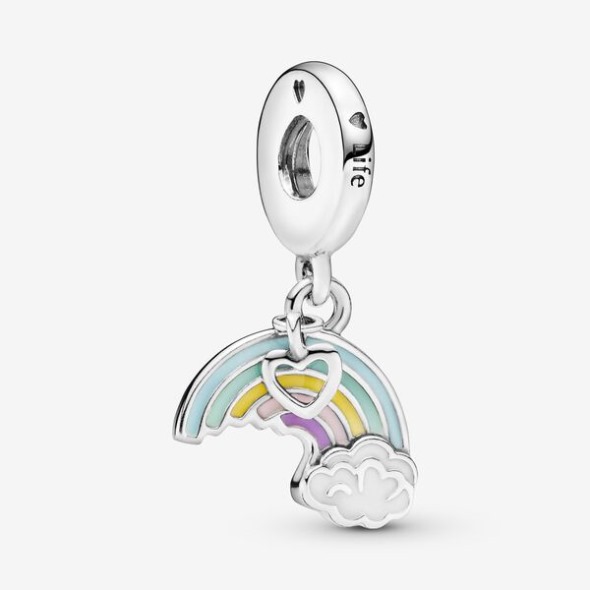 Curcubeu și Nor Dangle Charm Pandora România