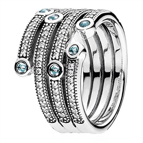 Frosty Mint Clear Cz Pandora România Shimmering Ocean