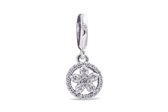 Pandora România Strălucitor Fulg De Nea Circle Dangle Charm
