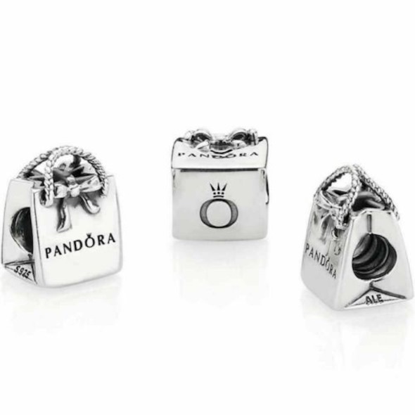 Breloc Geantă Cadou Logo Pandora România Argint Sterling