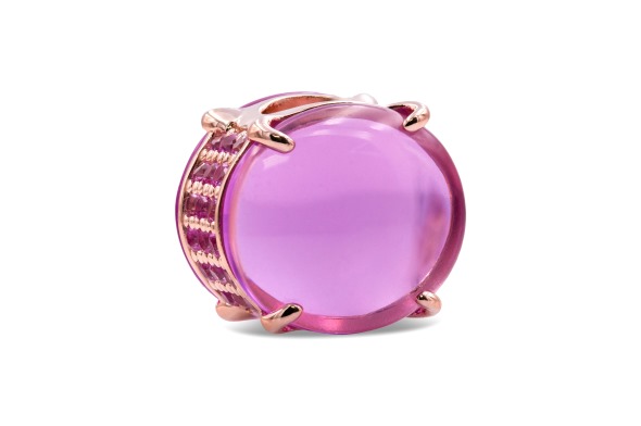 Pandora România Culori Roz Oval Cabochon Rotund Charm