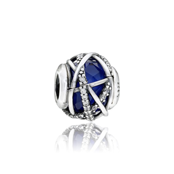 Charm Pandora România Galaxy Argint Albastru Regal Cristal Cubic Zirconia