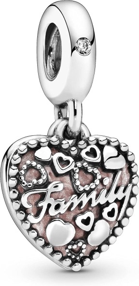 Bijuterii Pandora România Love Makes A Family Dangle Breloc Cu Zirconiu Din Argint Sterling